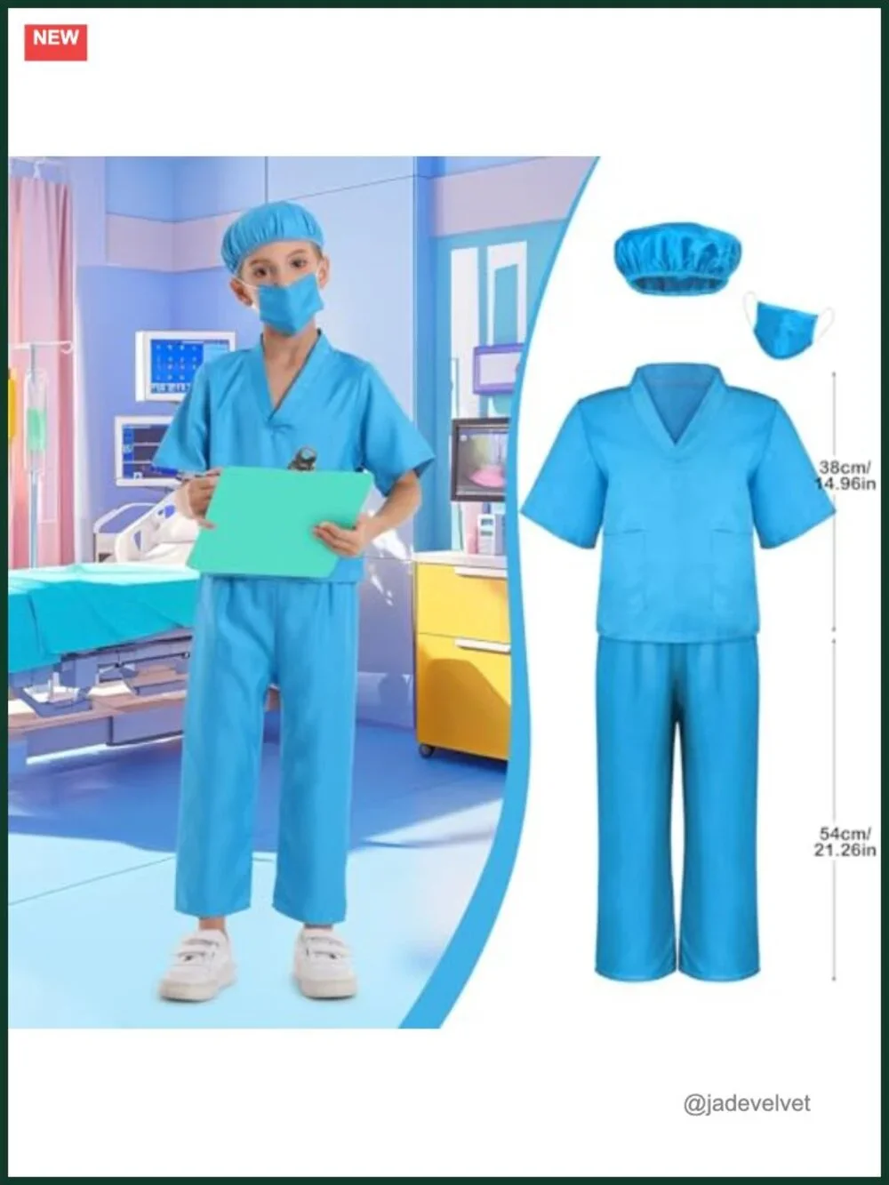 5-Piece Kids Career Dress Up Costumes Set Pretend Play Police Doctor